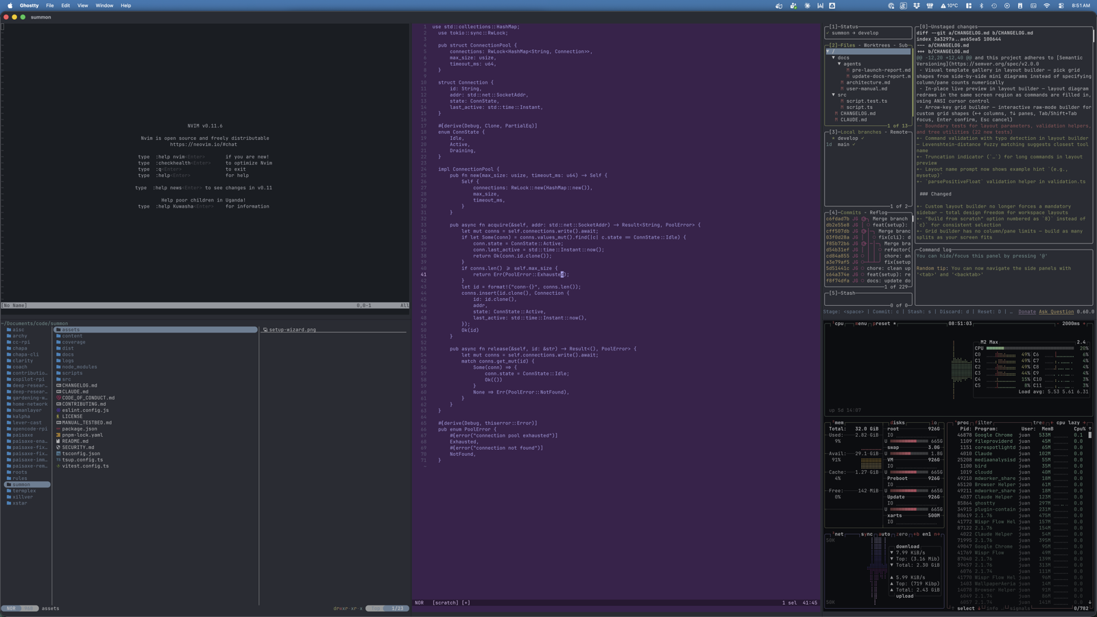 dual-editor workspace layout