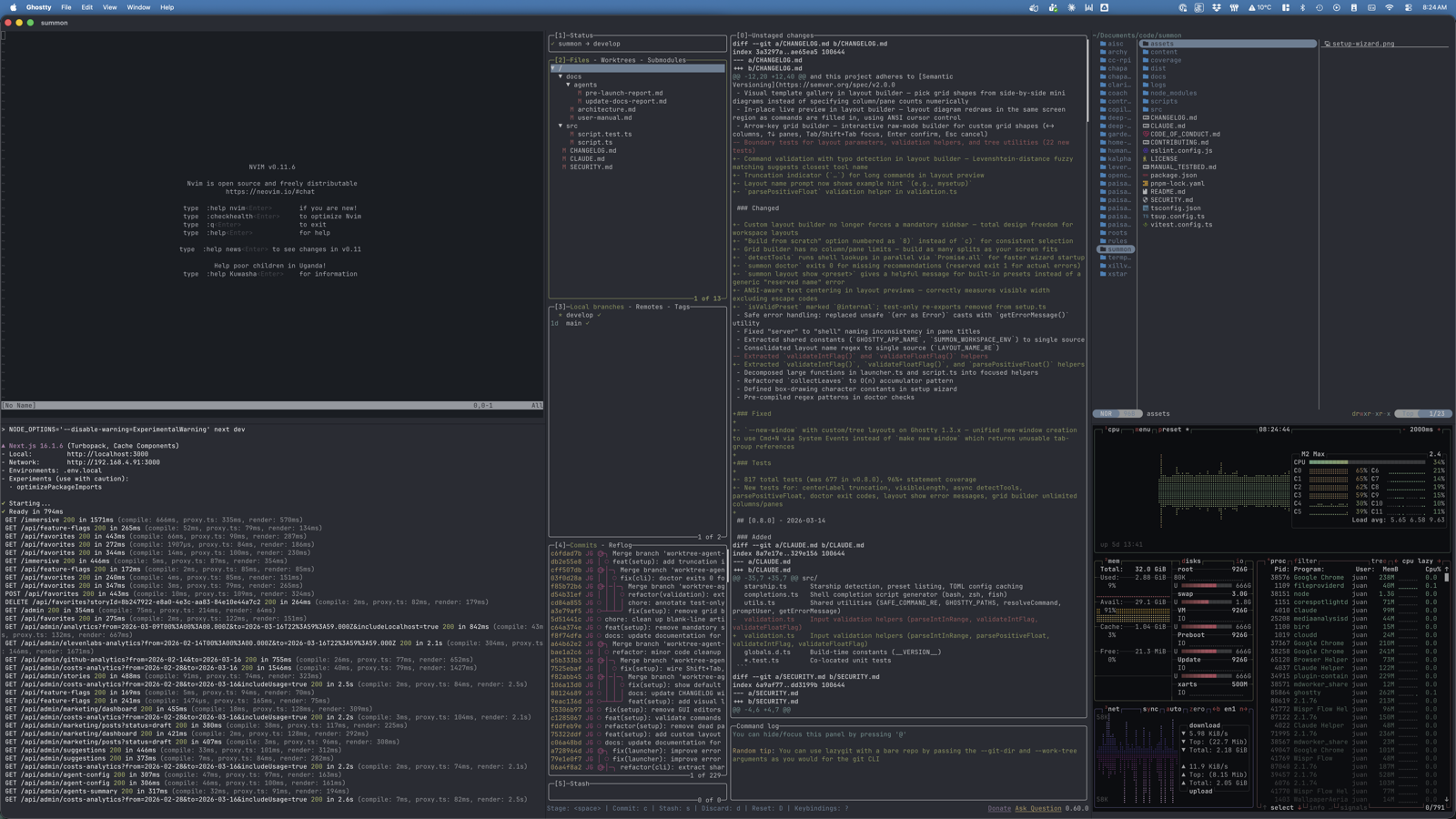 frontend workspace layout