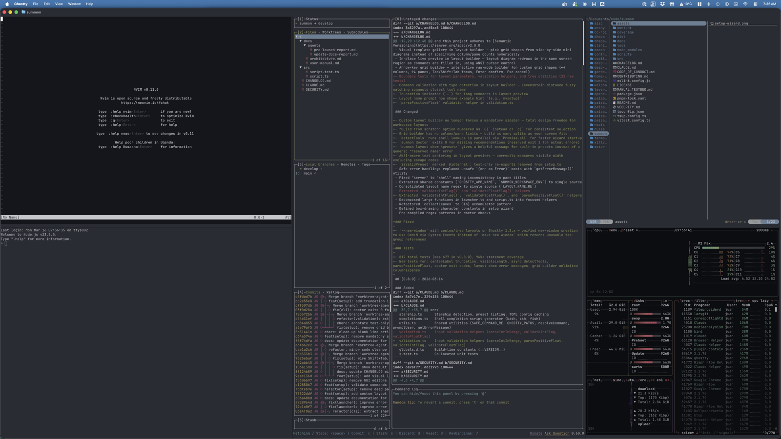 fullstack workspace layout